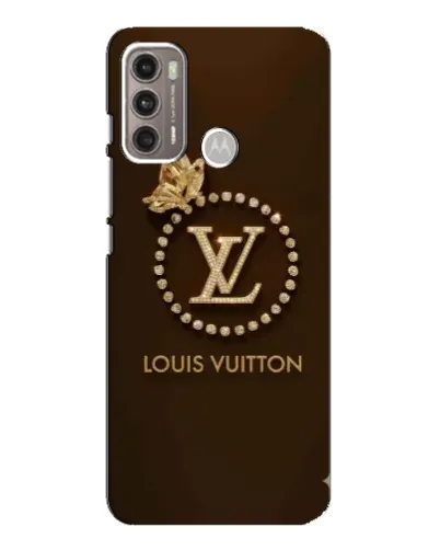 Чехол для Motorola MOTO G60 с картинкой «LV — золотая печать»