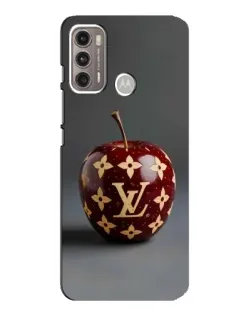Чехол для Motorola MOTO G60 с картинкой «Красное яблоко LV»