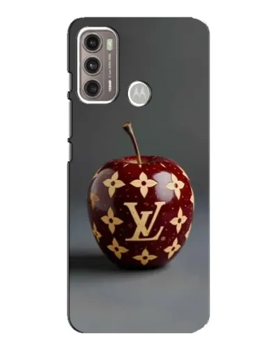 Чехол для Motorola MOTO G60 с картинкой «Красное яблоко LV»