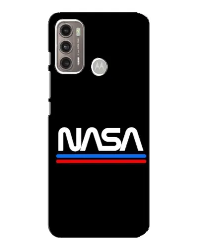 Чехол для Motorola MOTO G60 с картинкой «NASA — классика Red Blue»