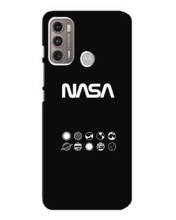 Чехол для Motorola MOTO G60 с картинкой «NASA — технический принт»