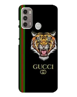Чехол для Motorola MOTO G60 с картинкой «Тигр Gucci»