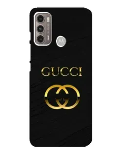 Чехол для Motorola MOTO G60 с картинкой «Золотой логотип Gucci»