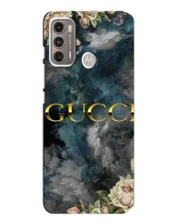 Чехол для Motorola MOTO G60 с картинкой «Абстрактные цветы Gucci»