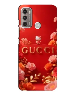 Чехол для Motorola MOTO G60 с картинкой «Gucci — золотой сад»