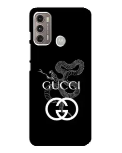 Чехол для Motorola MOTO G60 с картинкой «Gucci — серебряная змея»
