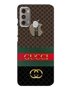 Чехол для Motorola MOTO G60 с картинкой «Gucci — брендированный десерт»