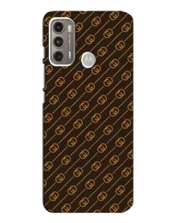 Чехол для Motorola MOTO G60 с картинкой «Gucci — золотые диагонали»