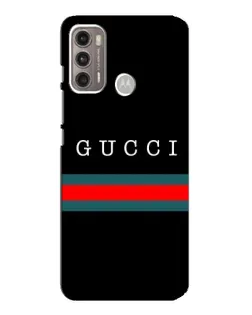 Чехол для Motorola MOTO G60 с картинкой «Gucci — красный пояс»