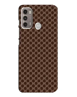 Чохол для Motorola MOTO G60 з картинкою «Gucci — шоколадна сітка»
