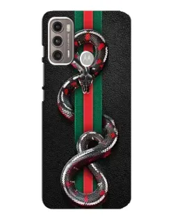 Чохол для Motorola MOTO G60 з картинкою «Gucci — змія на смузі»