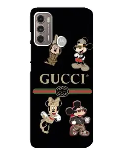 Чохол для Motorola MOTO G60 з картинкою «Gucci — герої Disney та монограма»