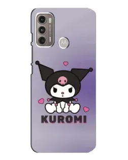 Чехол для Motorola MOTO G60 с картинкой «Kuromi — фиолетовый арт»