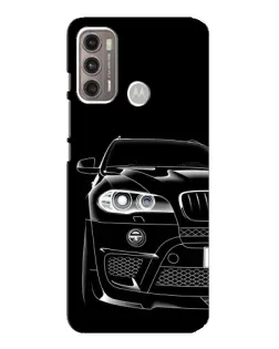 Чехол для Motorola MOTO G60 с картинкой «Темный силуэт BMW»