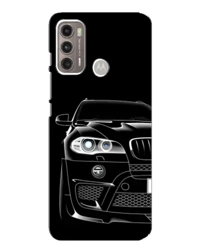 Чехол для Motorola MOTO G60 с картинкой «Темный силуэт BMW»