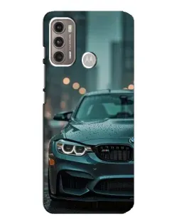 Чехол для Motorola MOTO G60 с картинкой «BMW в огнях города»