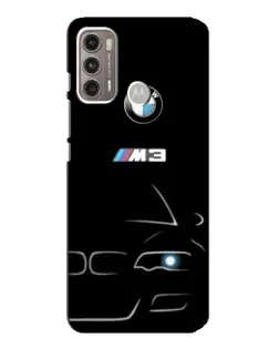 Чехол для Motorola MOTO G60 с картинкой «Минималистичный принт BMW M3»