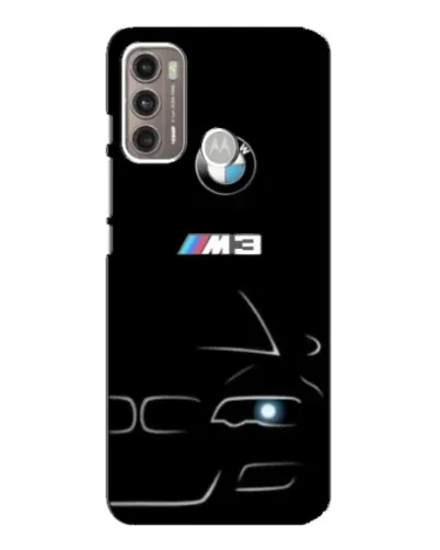 Чехол для Motorola MOTO G60 с картинкой «Минималистичный принт BMW M3»