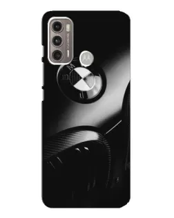 Чехол для Motorola MOTO G60 с картинкой «Эмблема BMW — макро»