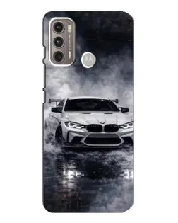 Чехол для Motorola MOTO G60 с картинкой «BMW сквозь туман»