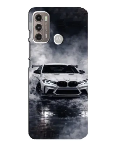 Чехол для Motorola MOTO G60 с картинкой «BMW сквозь туман»