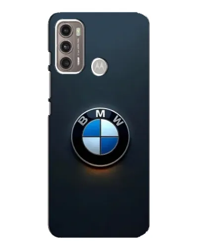 Чехол для Motorola MOTO G60 с картинкой «Логотип BMW — минимализм»