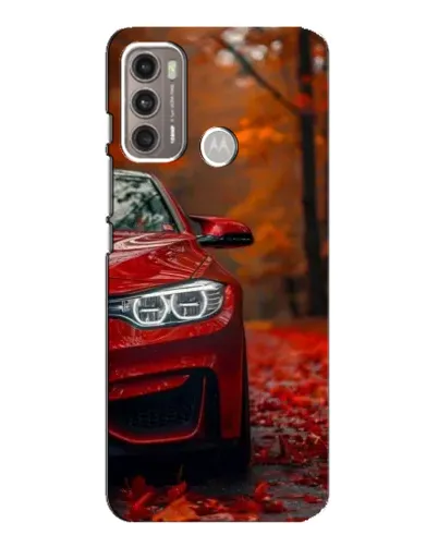 Чехол для Motorola MOTO G60 с картинкой «Осенняя BMW M4»