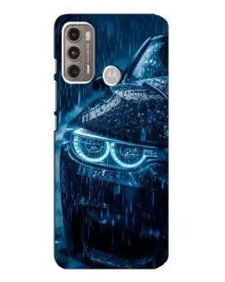 Чехол для Motorola MOTO G60 с картинкой «BMW под дождем»