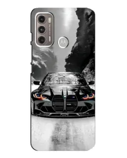 Чехол для Motorola MOTO G60 с картинкой «BMW — акварельный дрифт»