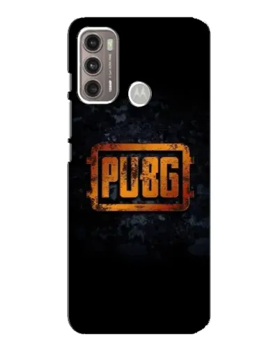 Чехол для Motorola MOTO G60 с картинкой «PUBG — золотой логотип»
