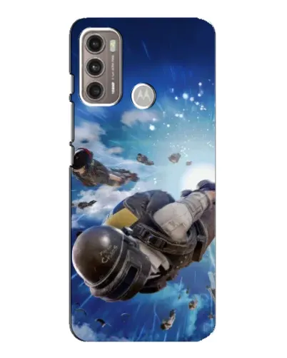 Чехол для Motorola MOTO G60 с картинкой «Десант PUBG — прыжок»