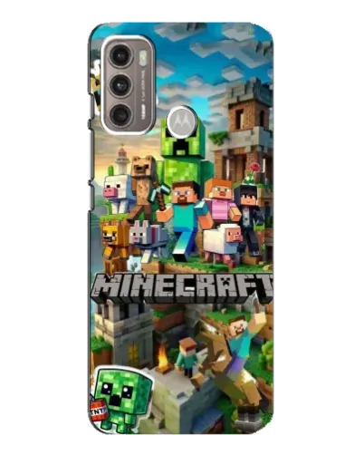 Чехол для Motorola MOTO G60 с картинкой «Замок Minecraft»