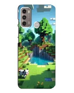 Чехол для Motorola MOTO G60 с картинкой «Minecraft летний день»