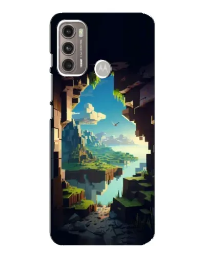 Чехол для Motorola MOTO G60 с картинкой «Вид из пещеры»
