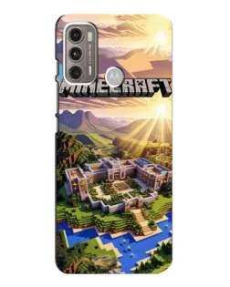 Чехол для Motorola MOTO G60 с картинкой «Minecraft панорама»