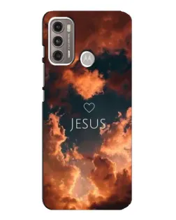 Чехол для Motorola MOTO G60 с картинкой «Сияние Имени Jesus»