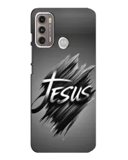 Чехол для Motorola MOTO G60 с картинкой «Надпись Jesus Graffiti»