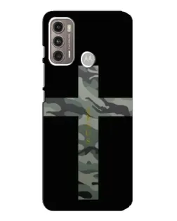 Чехол для Motorola MOTO G60 с картинкой «Милитари Крест»