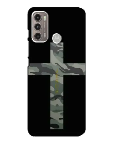 Чехол для Motorola MOTO G60 с картинкой «Милитари Крест»