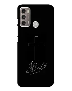 Чехол для Motorola MOTO G60 с картинкой «Графический крест Jesus» Чехол для Motorola MOTO G60 с картинкой «Графический крест Jesus»