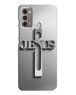 Чехол для Motorola MOTO G60 с картинкой «Металлический крест Jesus» Чехол для Motorola MOTO G60 с картинкой «Металлический крест Jesus»