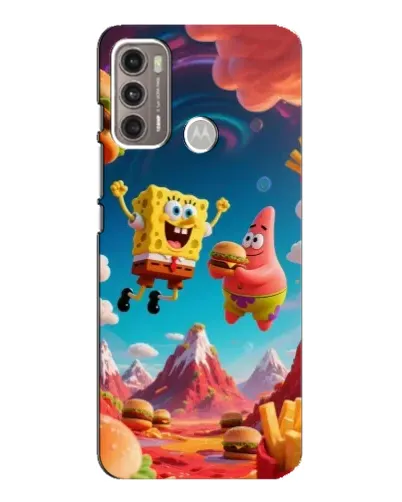 Чехол для Motorola MOTO G60 с картинкой «Космический фастфуд»