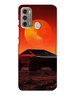Чехол для Motorola MOTO G60 с картинкой «Cybertruck на Марсе»