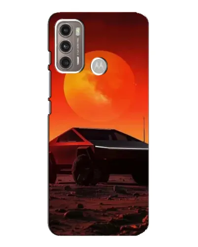 Чехол для Motorola MOTO G60 с картинкой «Cybertruck на Марсе»
