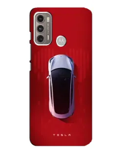 Чехол для Motorola MOTO G60 с картинкой «Tesla Top View»