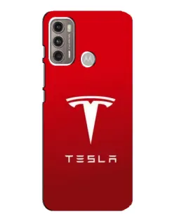 Чехол для Motorola MOTO G60 с картинкой «Tesla Red Classic»