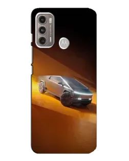 Чехол для Motorola MOTO G60 с картинкой «Cybertruck в пустыне»