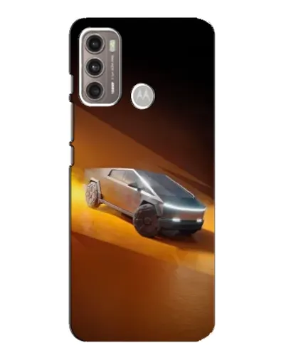 Чехол для Motorola MOTO G60 с картинкой «Cybertruck в пустыне»