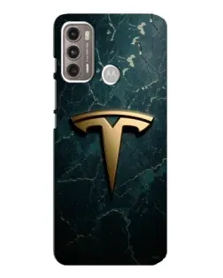 Чехол для Motorola MOTO G60 с картинкой «Мраморная Tesla Gold»