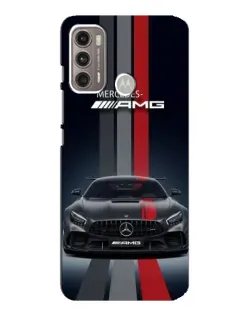 Чехол для Motorola MOTO G60 с картинкой «Mercedes — белый карбон»